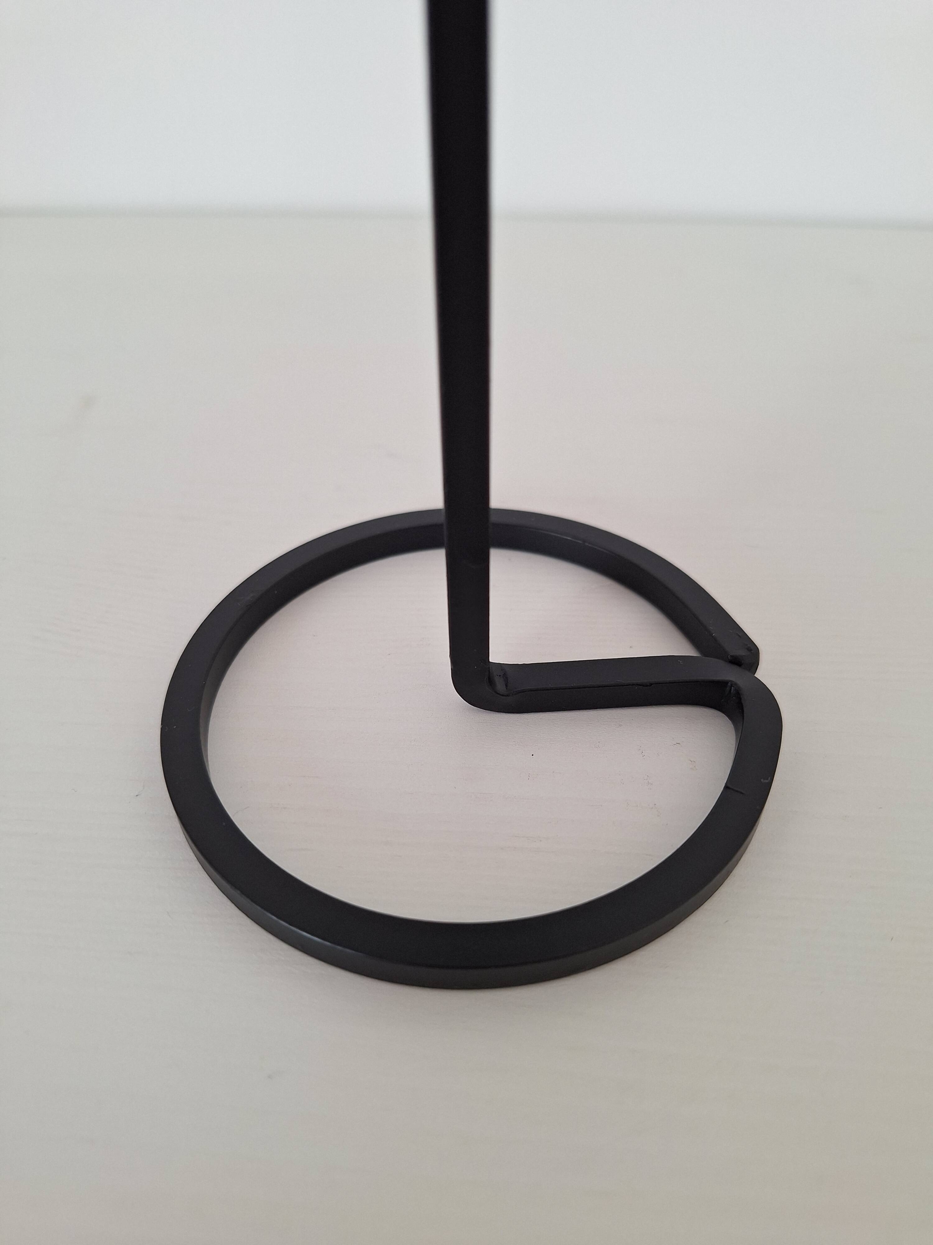 Black wrought iron candle holder