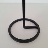 Black wrought iron candle holder