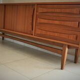 Scandinavian teak and teak veneer sideboard