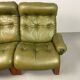 Supercomfy Scandinavian Rybo Rykken Olivegreen Leather 2-Seater Ry-Wing