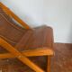 vintage folding bamboo deckchair for children