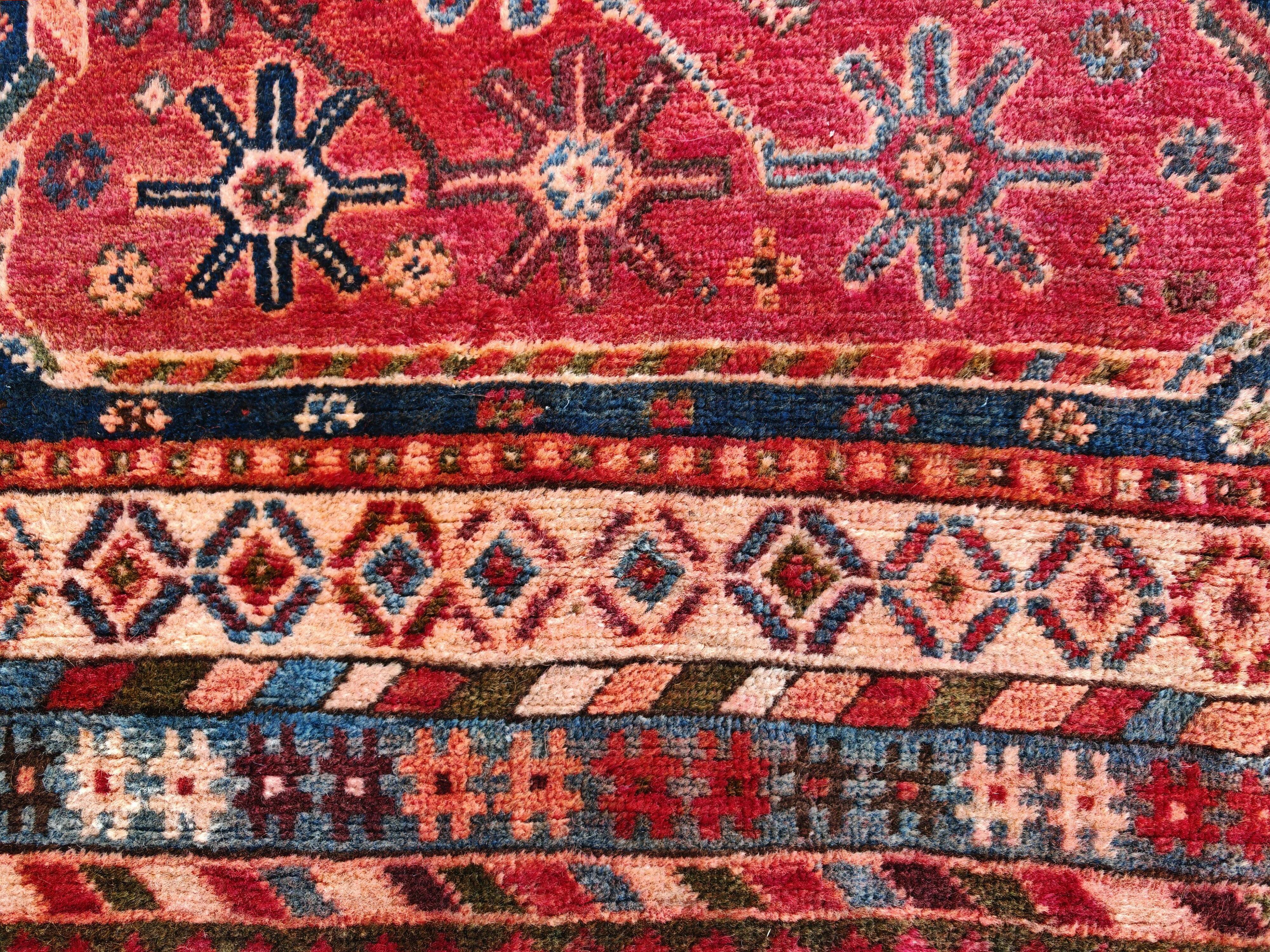 Vintage Persian Luri rug wool from the 1950s
