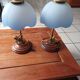 Set of 2 vintage goose neck lamps