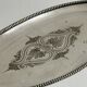 Small tray - silver metal bowl on feet