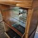 Vintage Globe Wernicke drinks buffet, modular mahogany bar cabinet, 1960s display case.