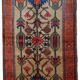 Handmade antique Persian Kurdish rug 122cm x 183cm 1900s