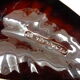 Cut fruit leaf in autumnal colors, vintage 1960. Stamped Vallauris