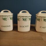 Spice boxes Porcelain Green gingerbread décor