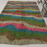 Tapis vintage en laine douce et colorée 7x10, 205x307 cm SK 70373