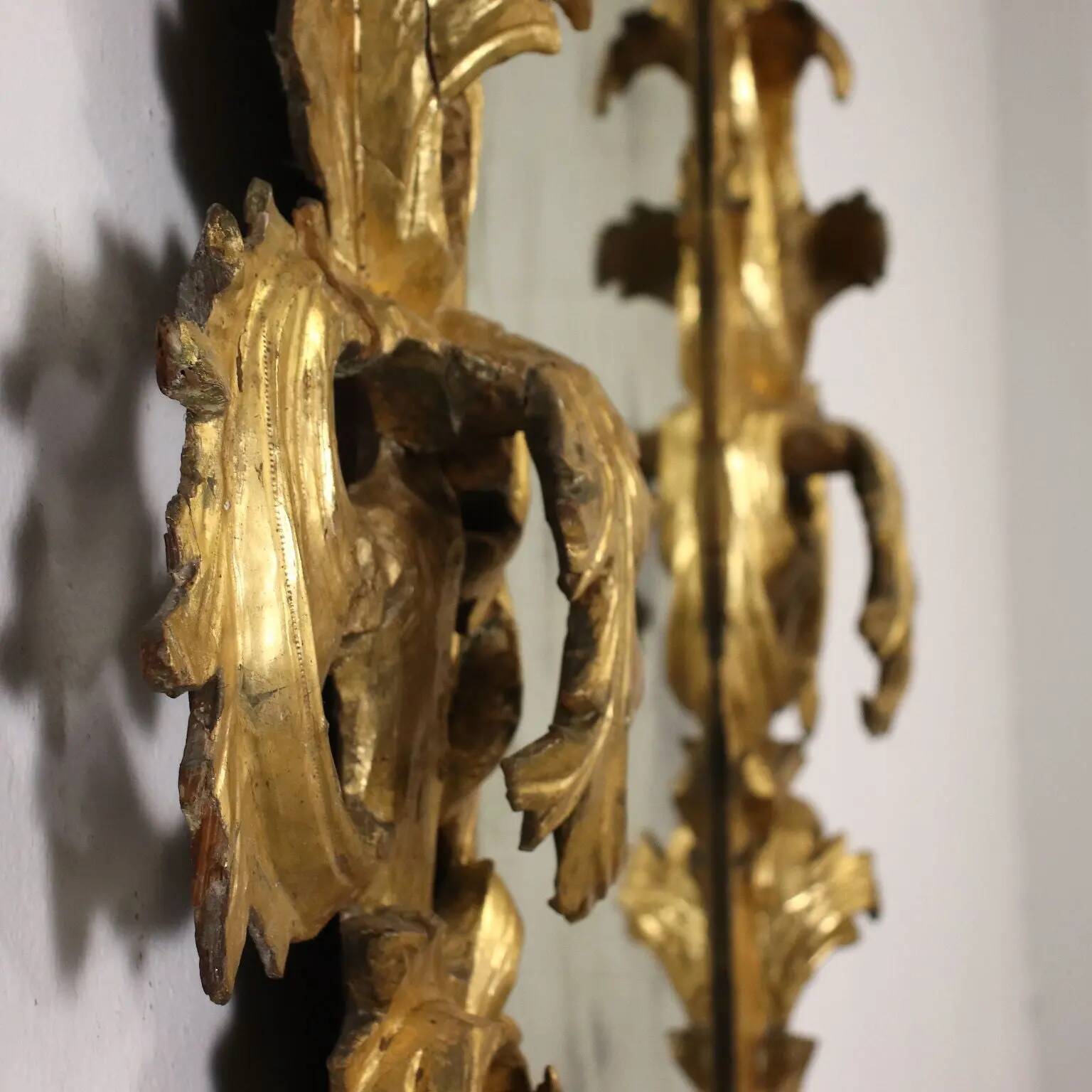Baroque wooden mirror, Italy, 17th-18th century