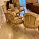 Elegant Louis XVI set – 4 cabriolet armchairs + 1 bergère