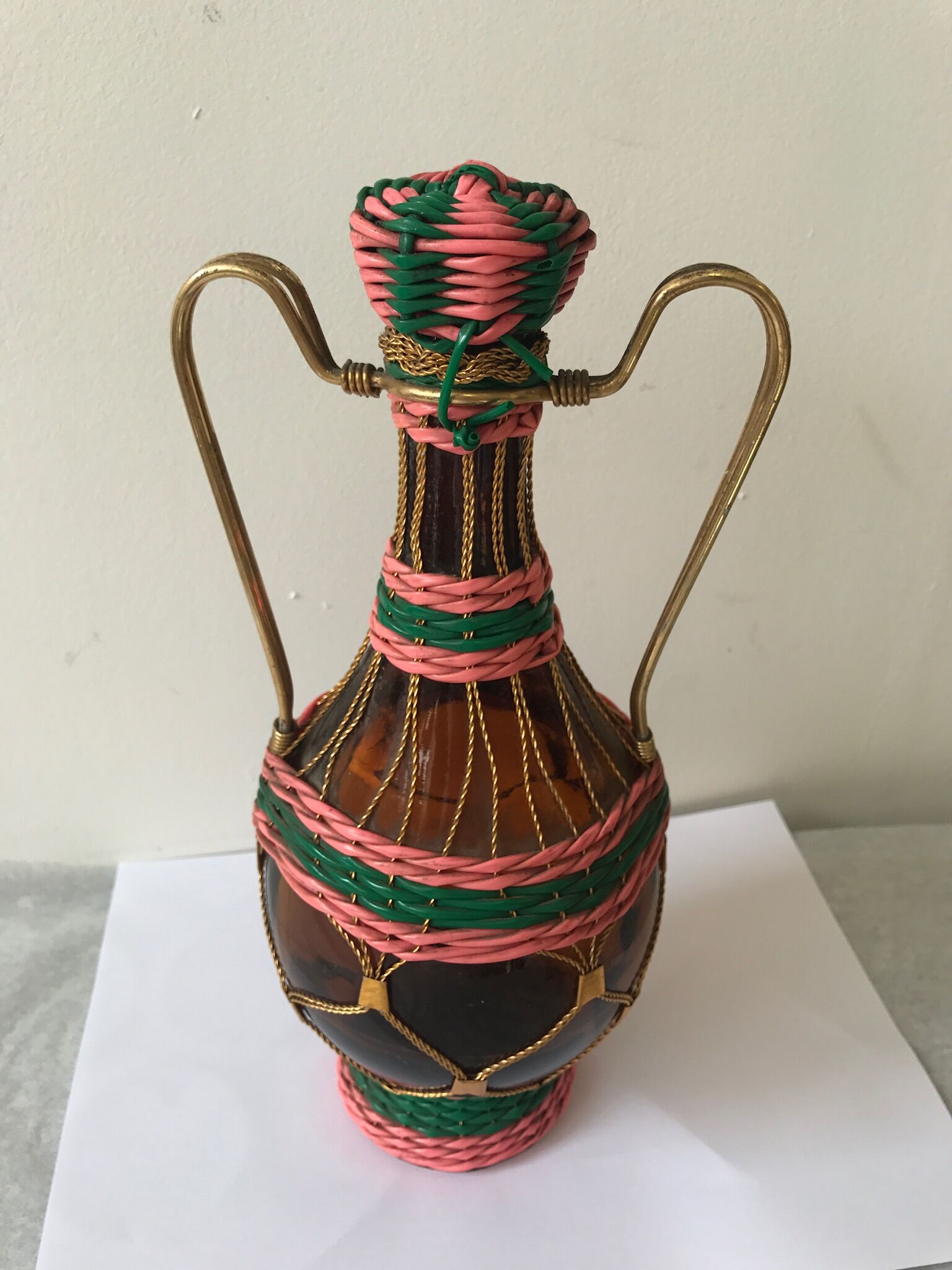 Carafe scoubidou vintage