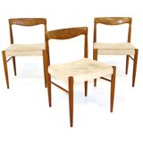 Set de 3 chaisesen chêne, H W Klein, Bramin, Danemark, 1960