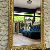 Sublime gilded pediment mirror with gold leaf 161cm