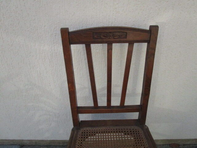 5 old canne chairs
