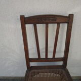 5 old canne chairs