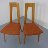 Cherry wood chairs by Ernst-Martin Dettinger, Germany, 1960s, set of 2.