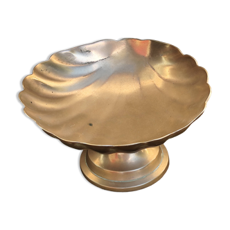 Large brass shell-shaped pocket emptier
