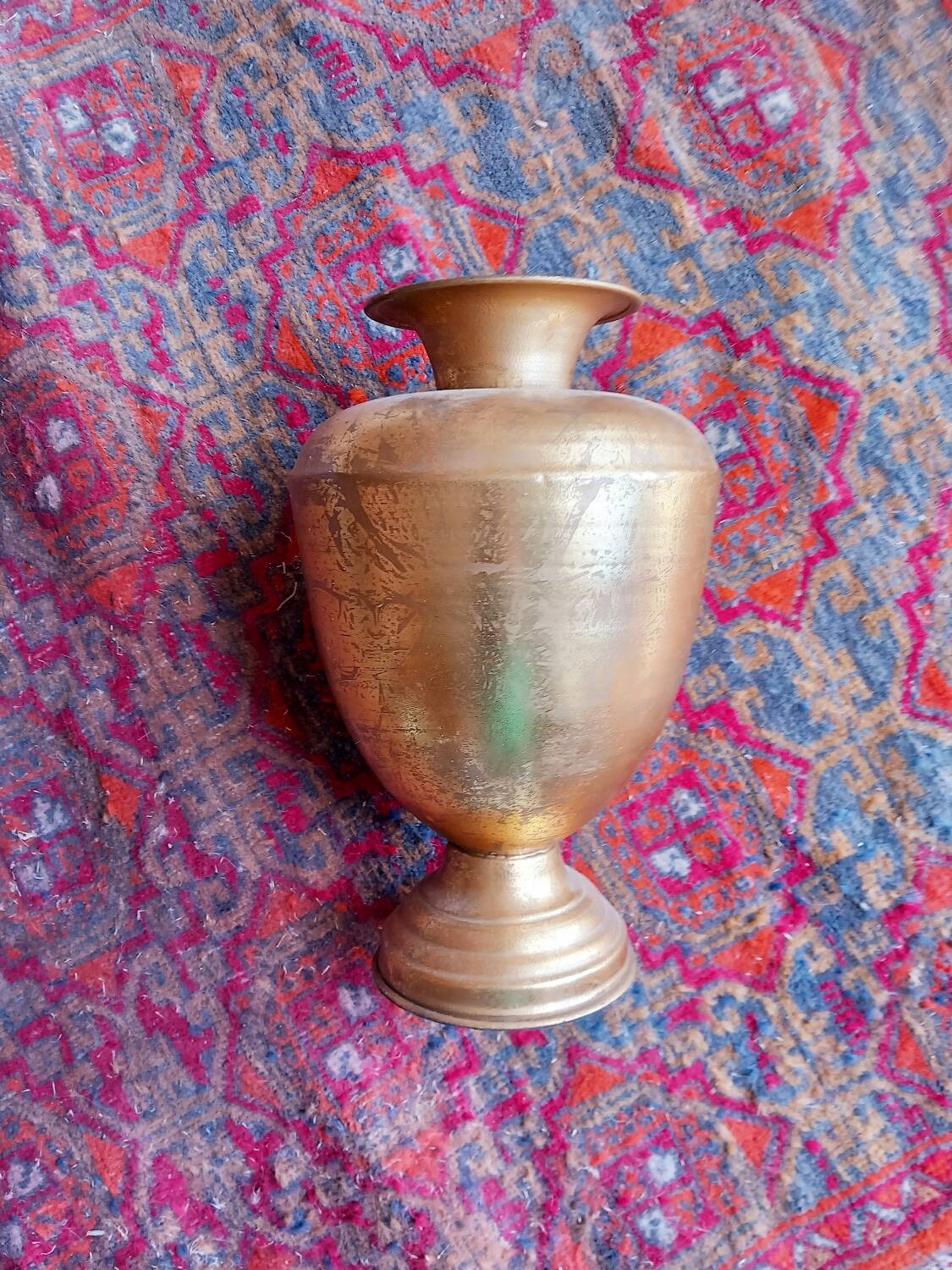 Gold metal vase