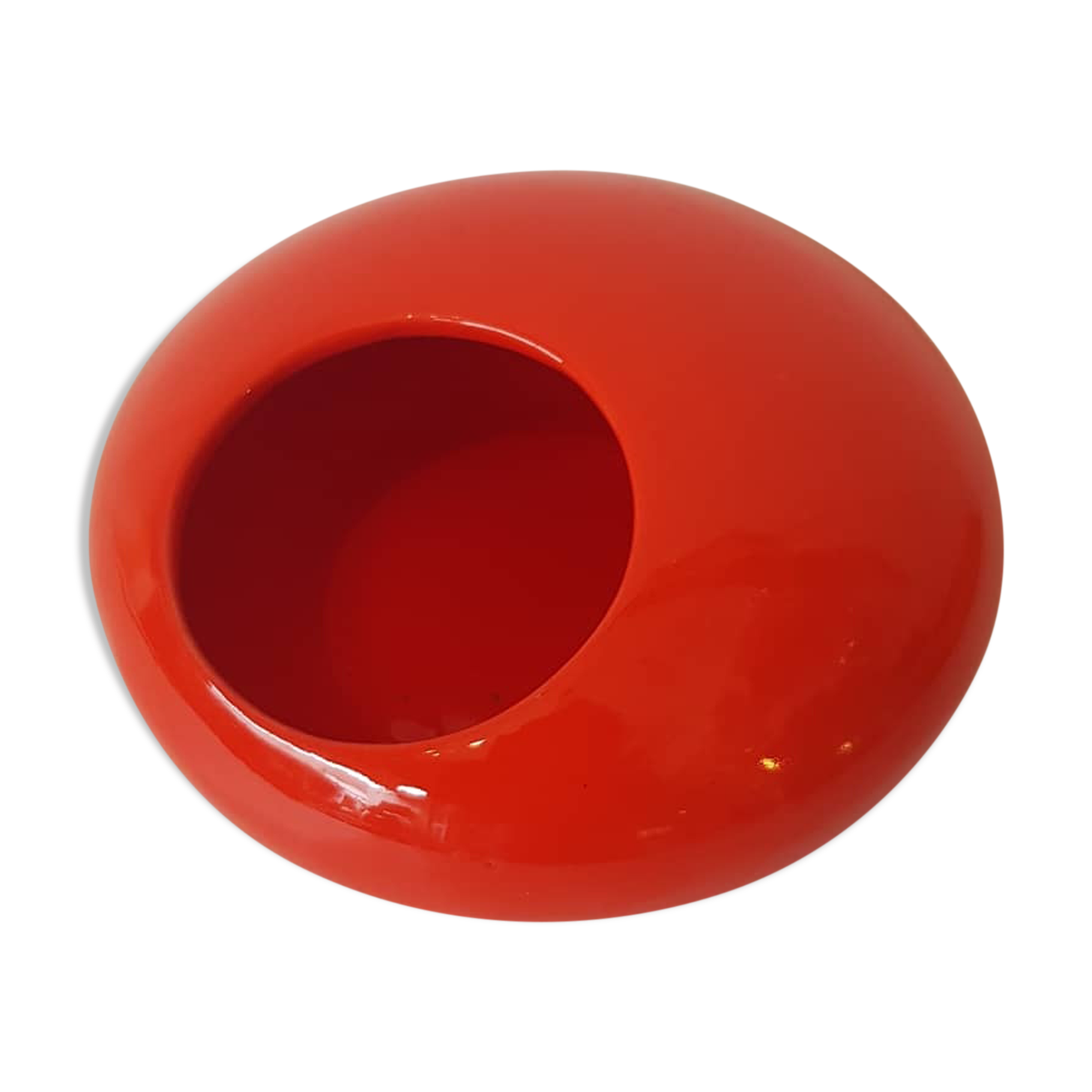 Red ceramic empty-pocket cut 1960s 1970s