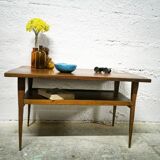 Vintage coffee table double tray