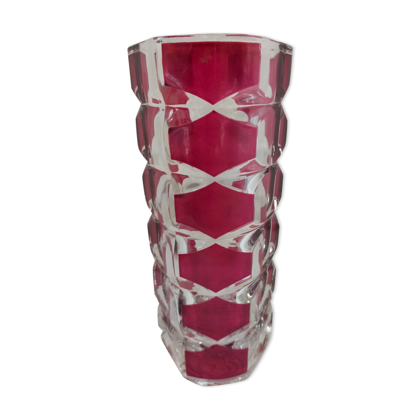 Glass art deco vase