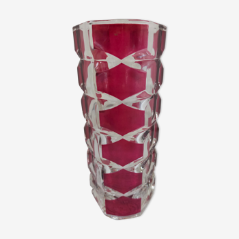 Glass art deco vase