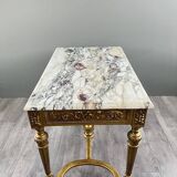 Louis XVI Style Console Table with Marble Top, 19th Century