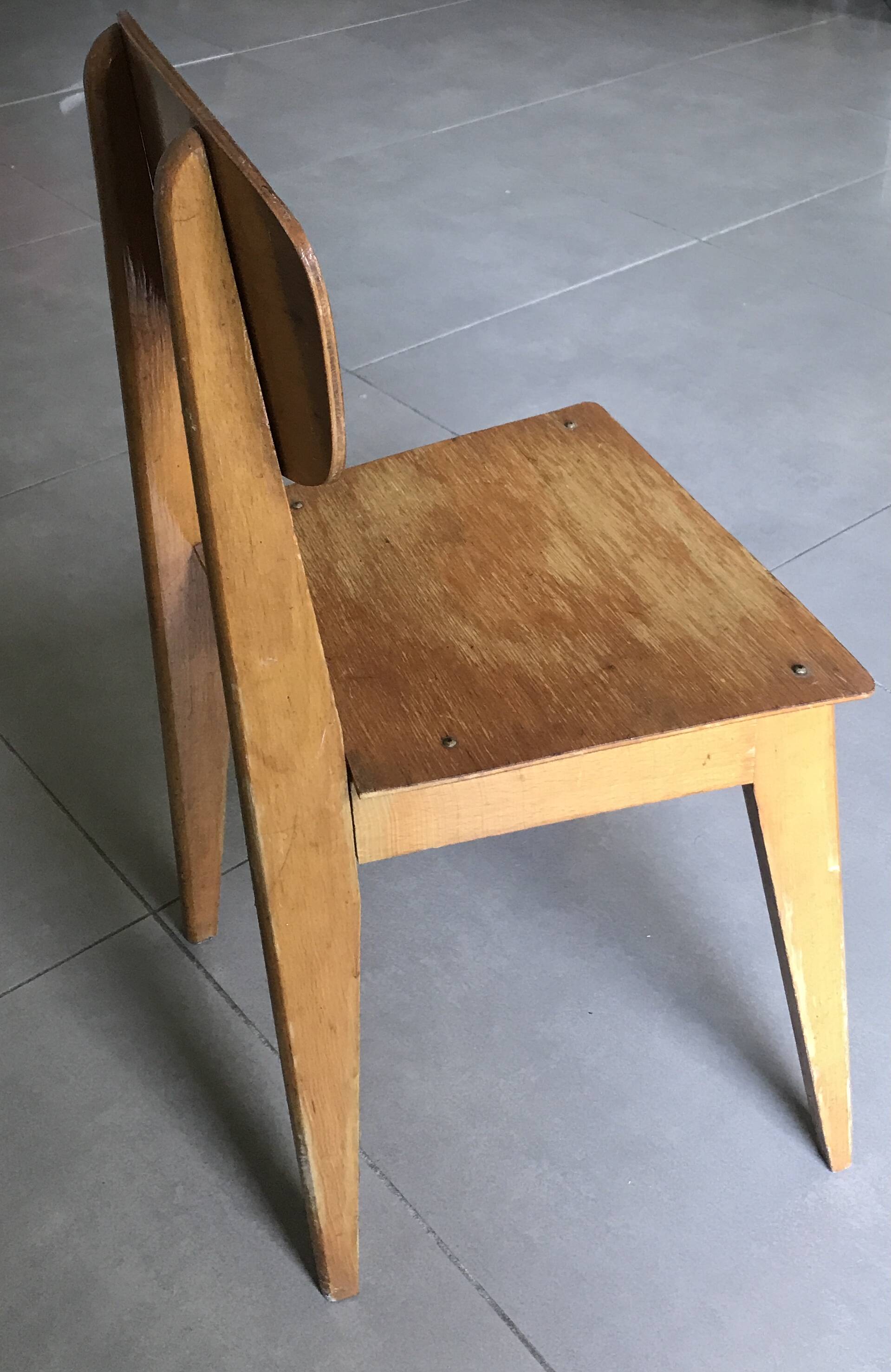Vintage wooden chair for children from the 1960s:1970s
