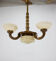 Art deco wood chandelier, 1930s