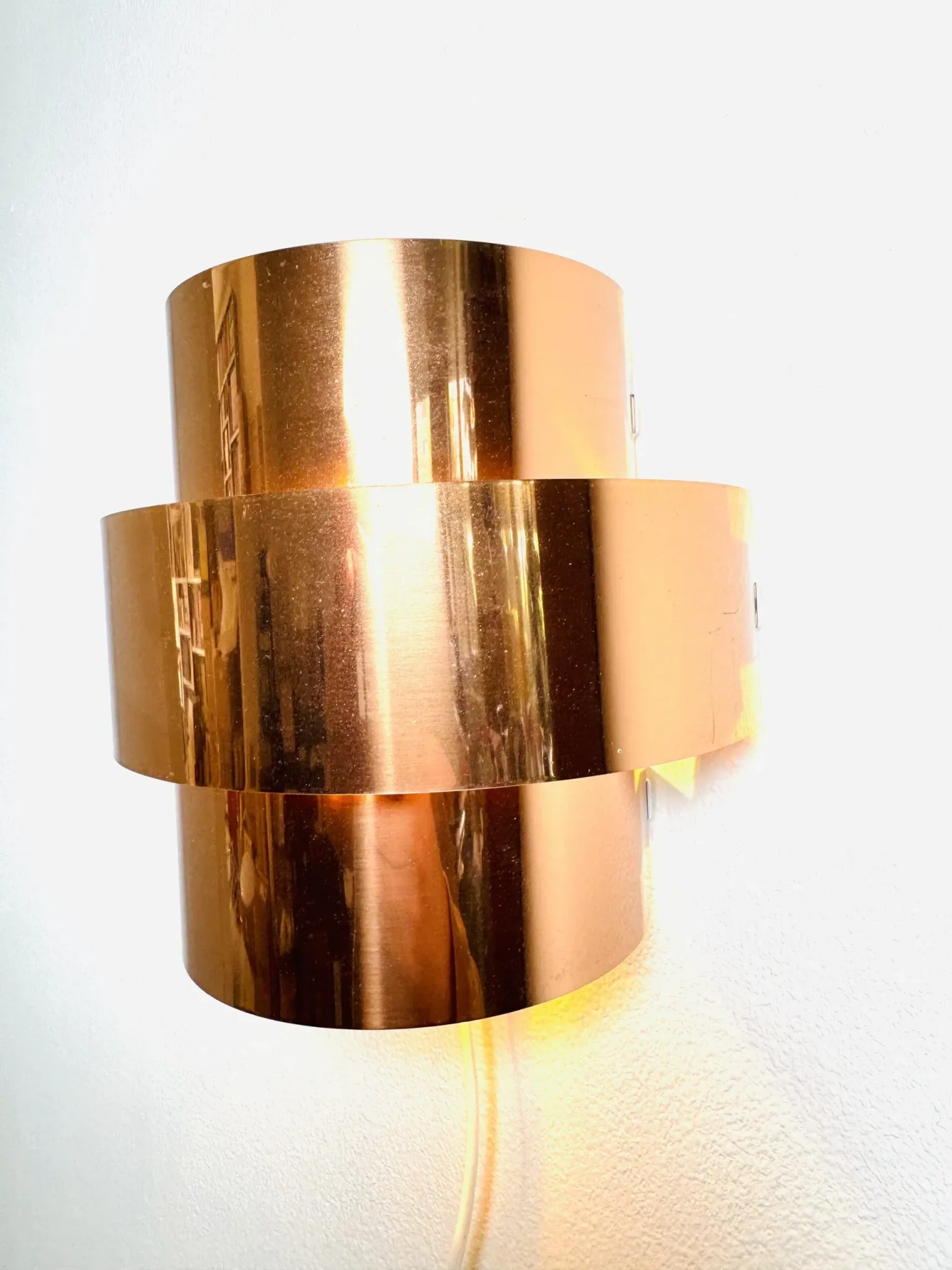 Brass Wall Lamp By Hans-Agne Jakobsson For Markaryd, Sweden, 1960S