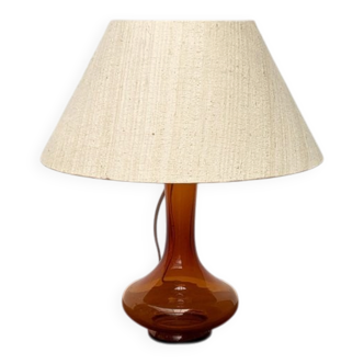 Mid-century Danish glass table lamp by Holmegaard