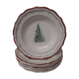 Set of 6 hollow plates christmas fillets