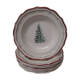 Set of 6 hollow plates christmas fillets