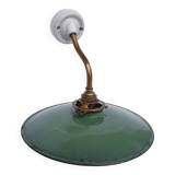 Swan neck and enamelled sheet metal wall light