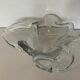 Leaf-shaped table centre of lorraine 20th century crystalry