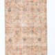 Tapis floral orange vintage, 340x85cm