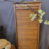 Filing cabinet with a curtain