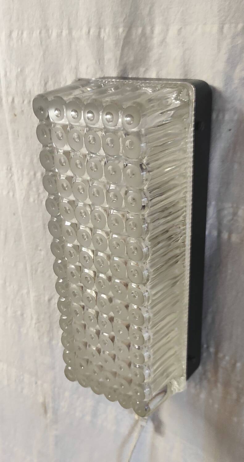 Bauhaus ceiling light in glass and metal - mid. 20th century