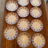 Set of 11 dessert plates St Amand Vieux Rouen