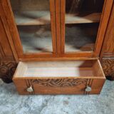 Solid oak display cabinet – Art Deco style – 1920s – Modular shelves