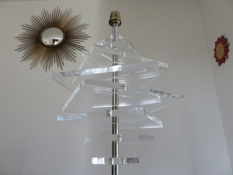 70s Roche Bobois Plexiglas Lamp