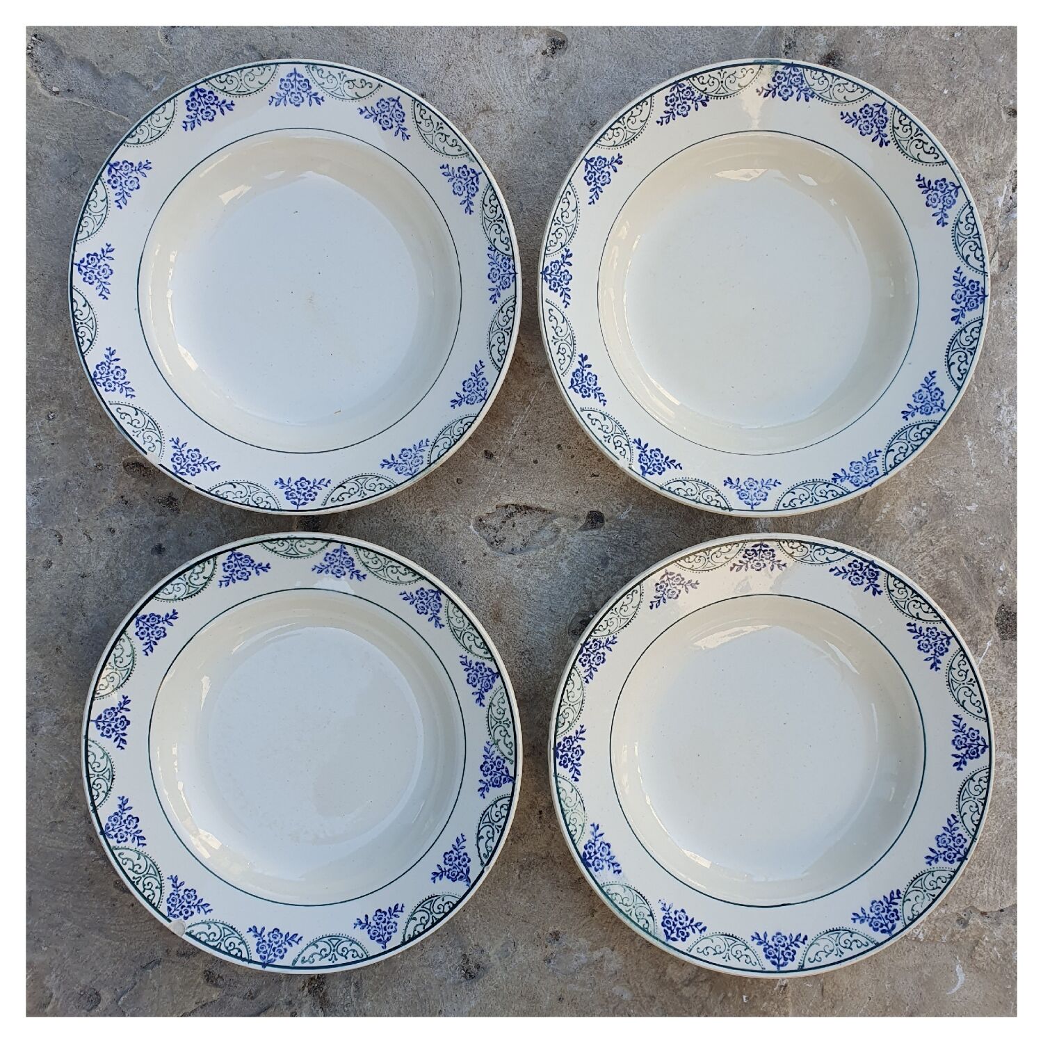 4 plates Hamage & Moulin des Loups