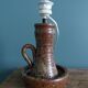 Lampe en grès de Puisaye pyrité années 70