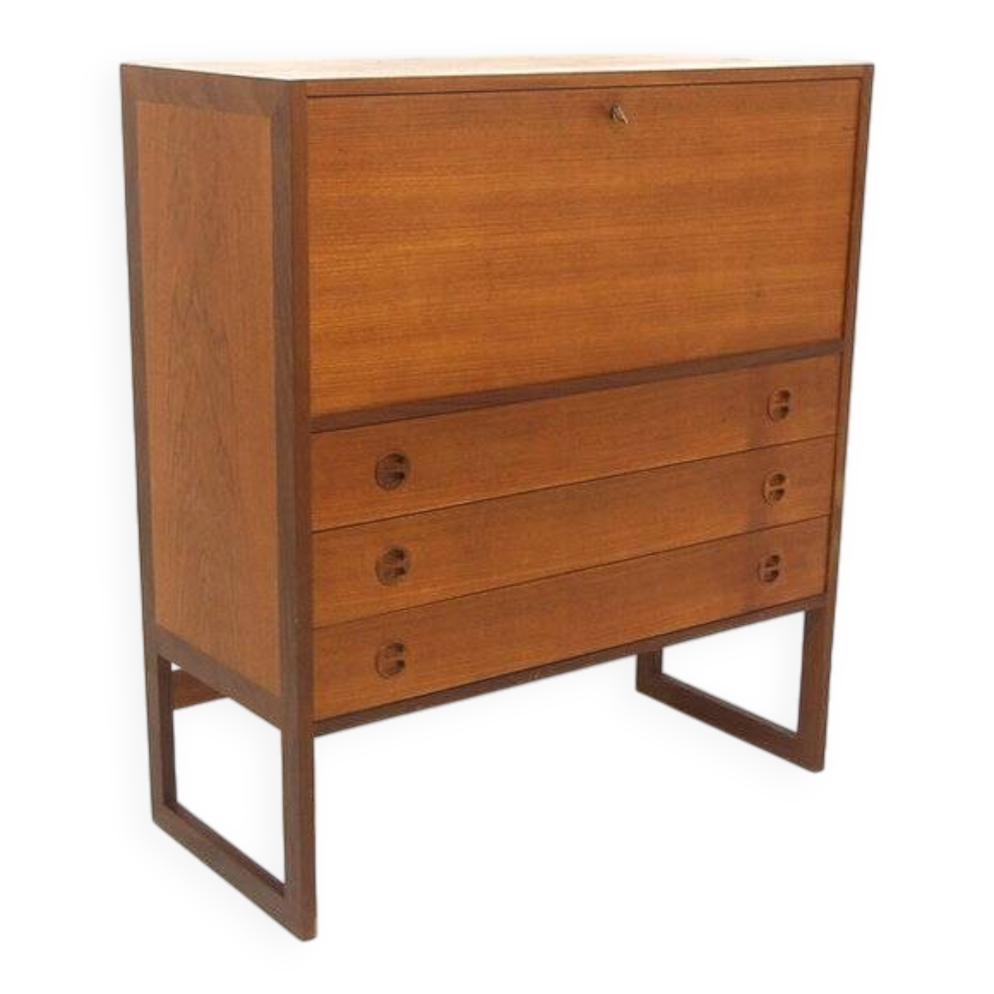 Secrétaire scandinave en teck "Varié", Arne Wahl-Iversen, Suède, 1960