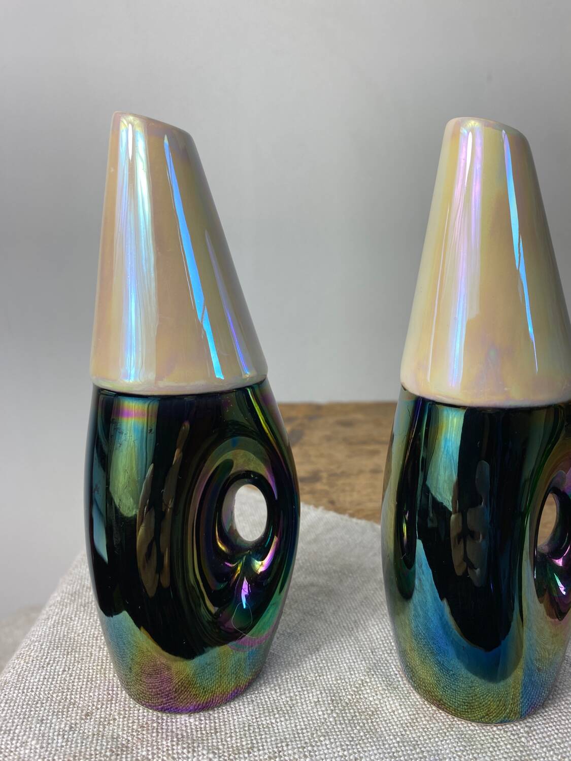 Ceramic salt and pepper shakers from the Verceram collection