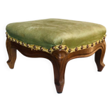 Louis XV footrest in walnut, 19th century, curved base