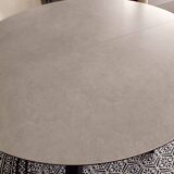 Round dining table (diam. 125 cm) in ceramic
