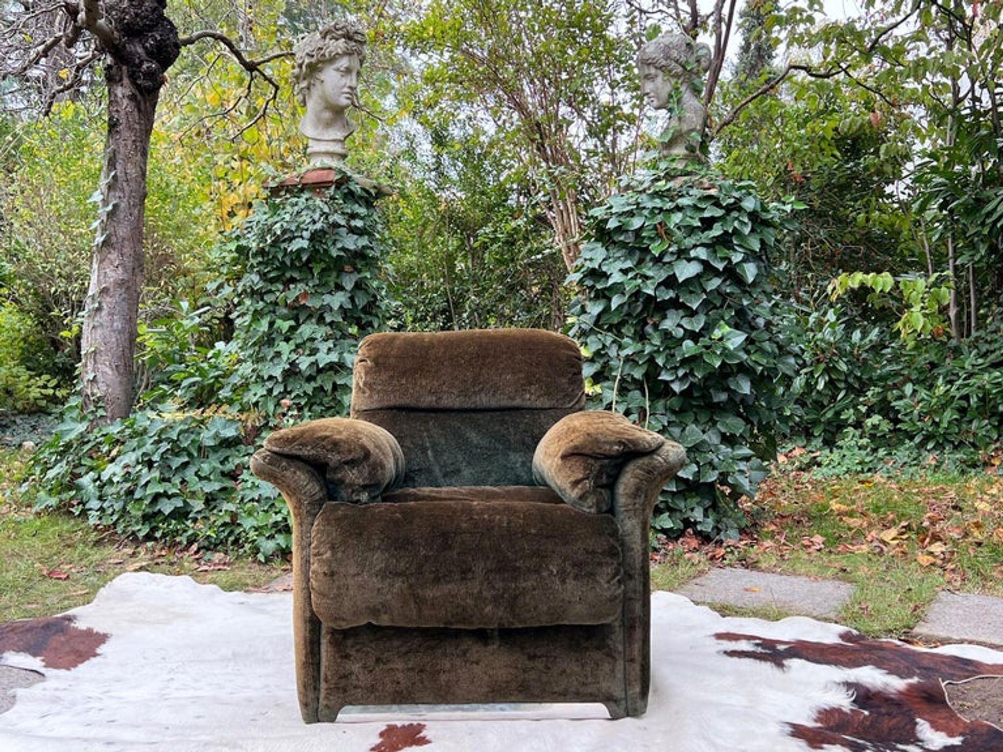 Fauteuil lounge postmoderne italien de Saporiti, 1970