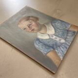 Portrait of a little girl on panel, 1939